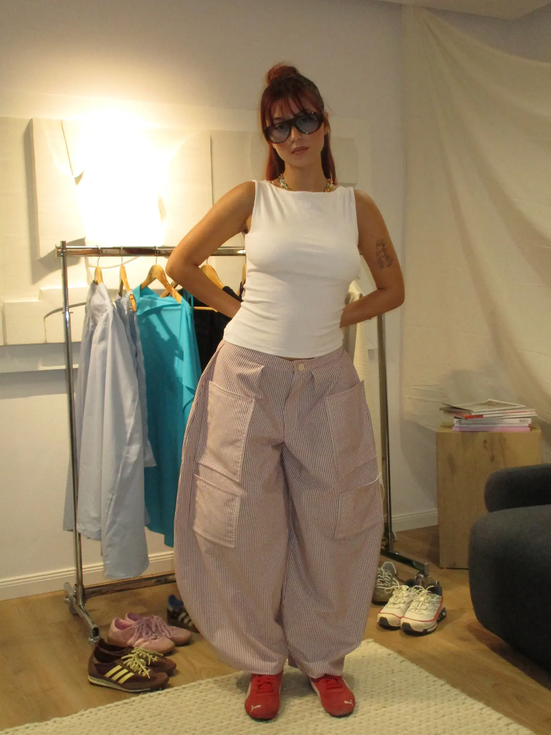 Striped Parachute Pants image 2