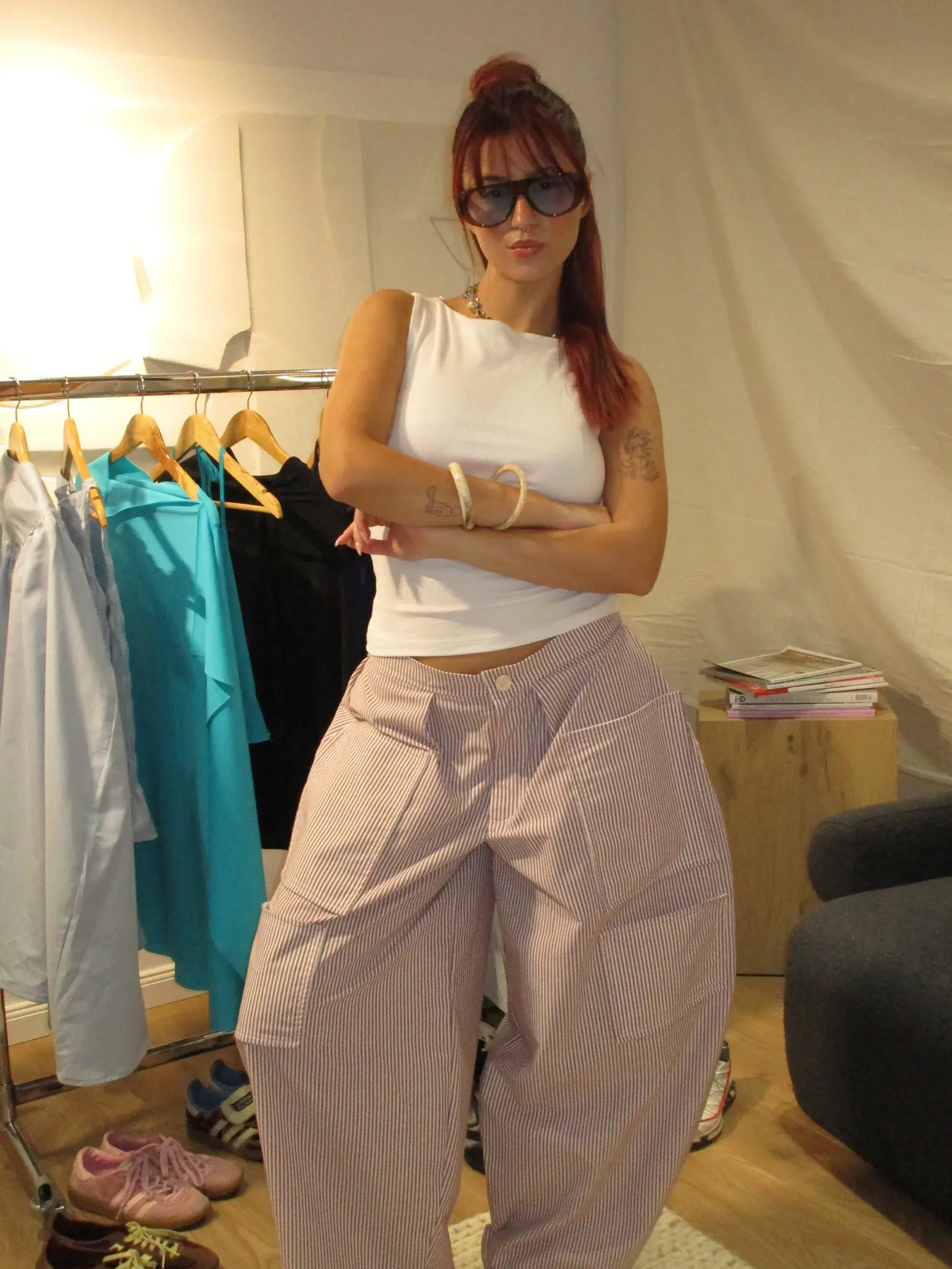 Striped Parachute Pants image 3
