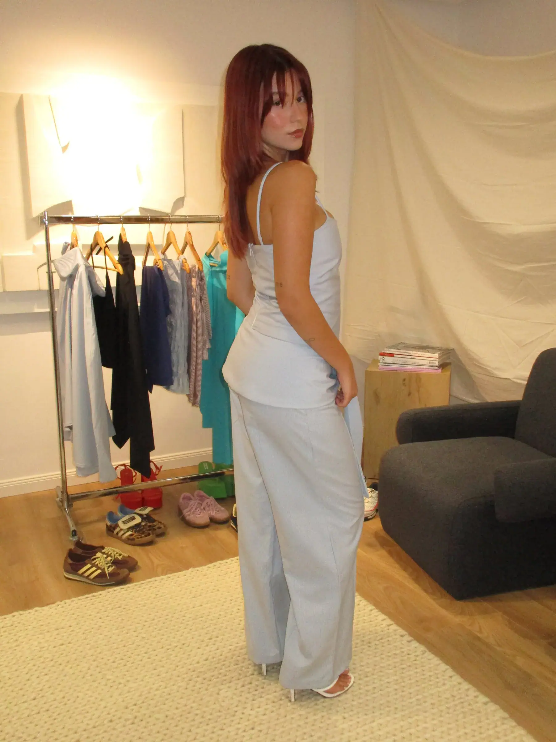 Light Blue Stripe Poplin Set image 4
