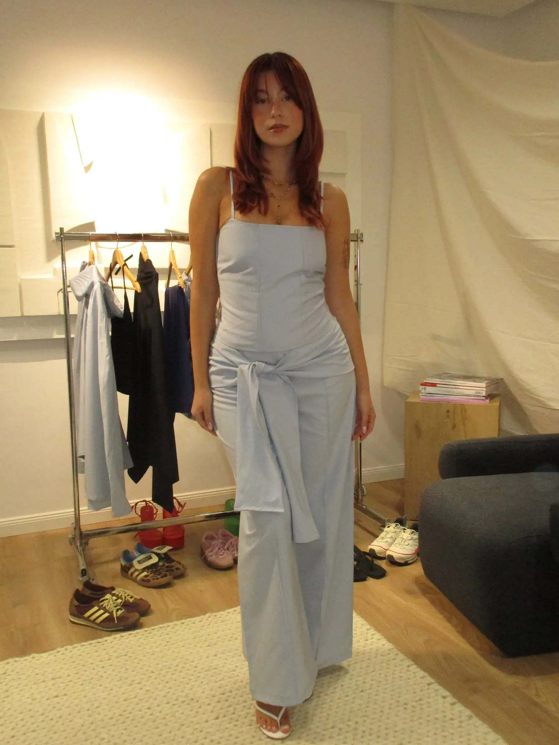 Light Blue Stripe Poplin Set image 1