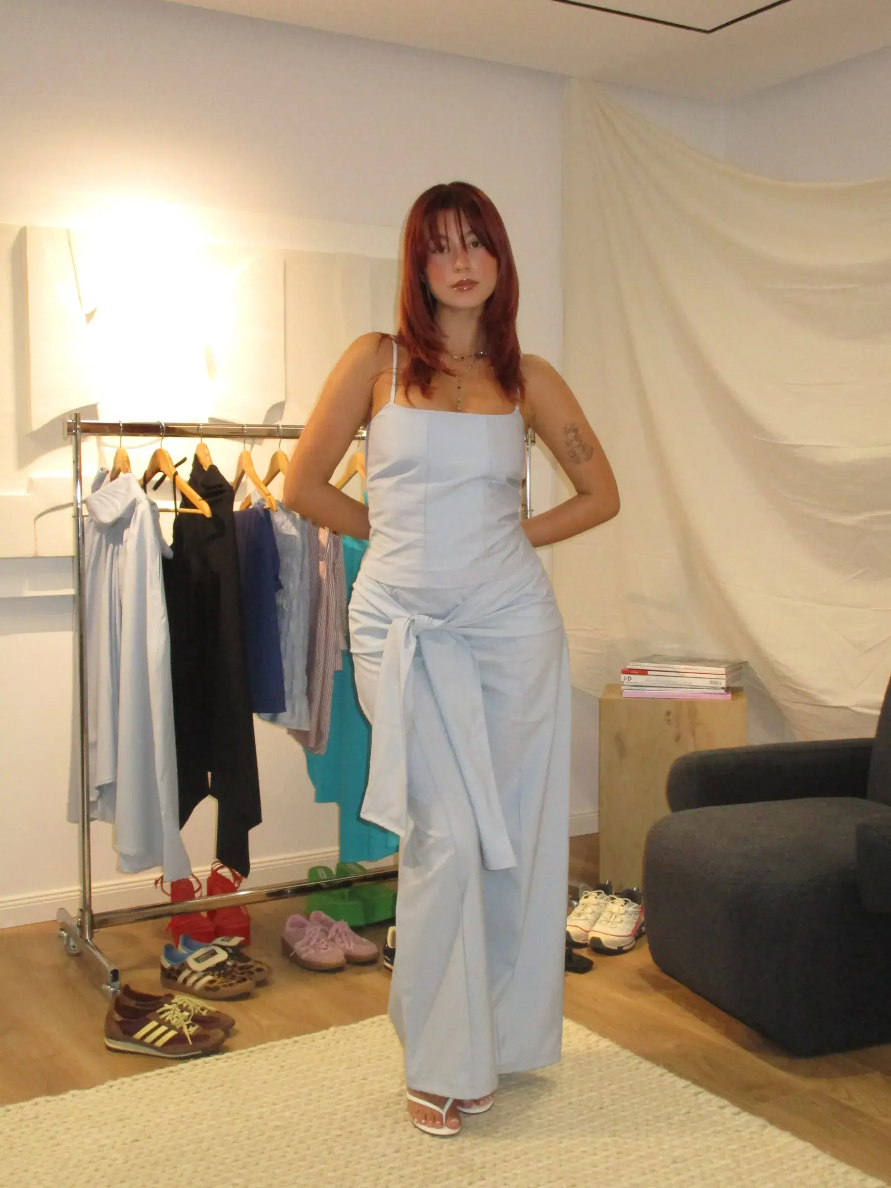 Light Blue Stripe Poplin Set image 2